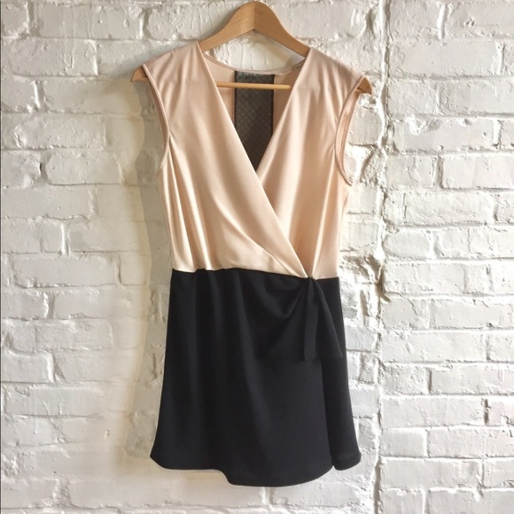 RACHEL ROY- Black and Blush Romper